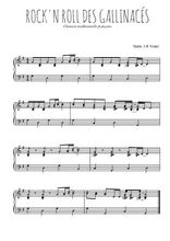 Téléchargez l'arrangement pour piano de la partition de Traditionnel-Rock-n-roll-des-gallinaces en PDF